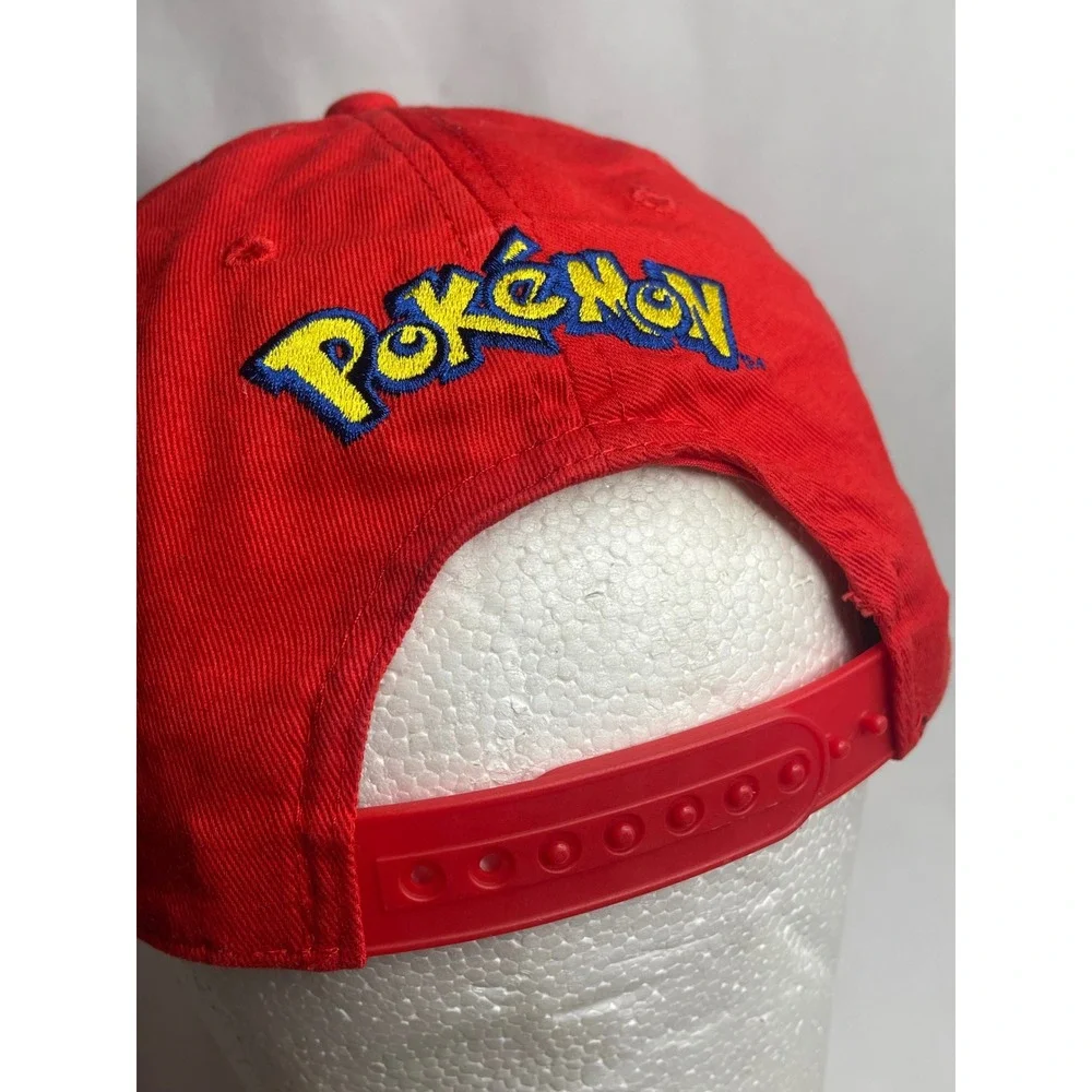 Pokemon Poke-Ball Youth Baseball Cap Adjustable SnapBack Red White Nintendo Hat